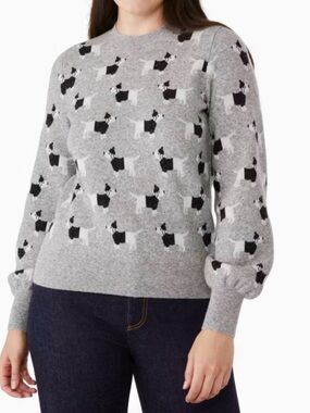 Kate Spade Outlet Claude Dachshund Sweater (Gray Melange)